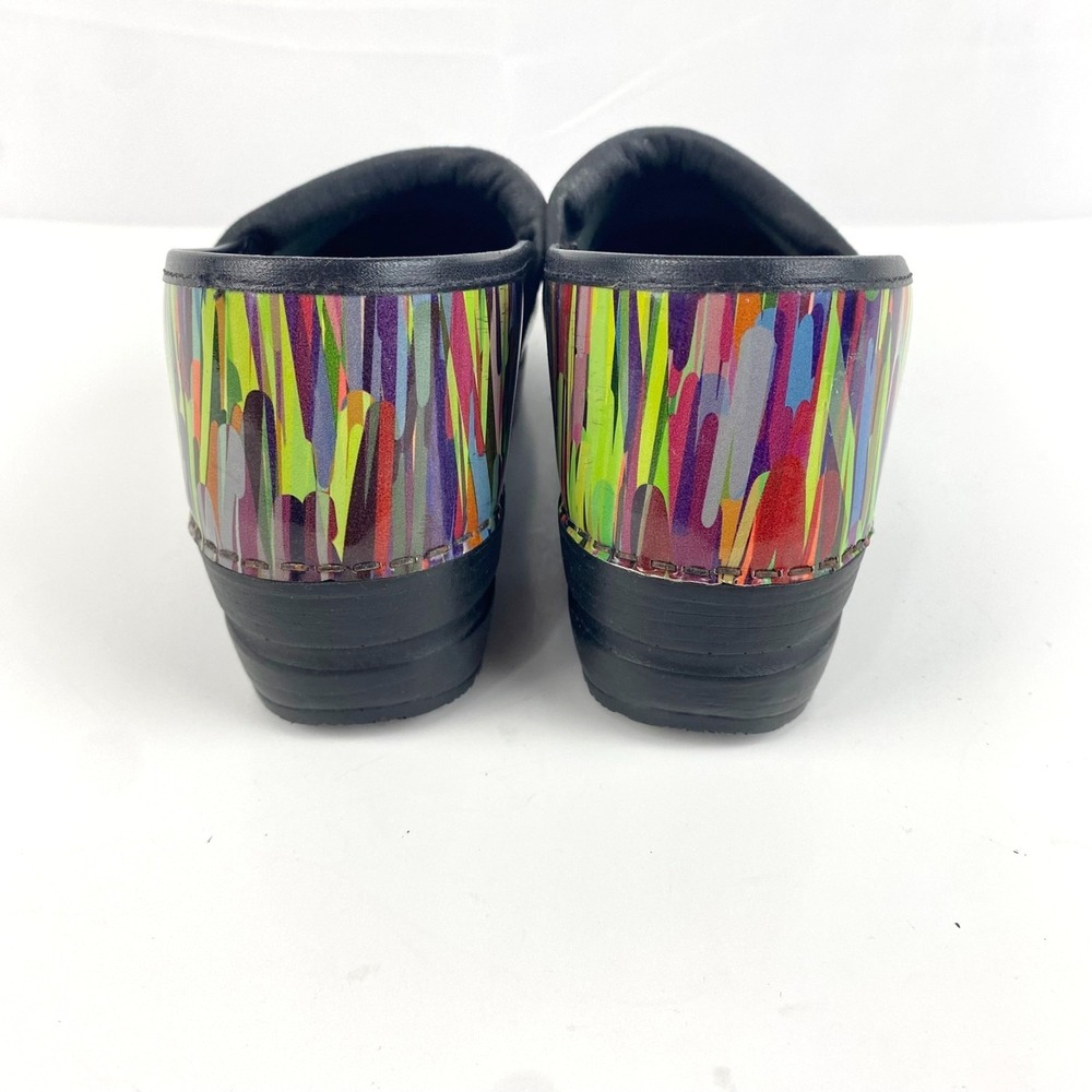 Sanita Patent Leather Clogs Womens 40 / 9 Tivoli Multi Color Slip On Danish LKNU - Picture 6 of 8